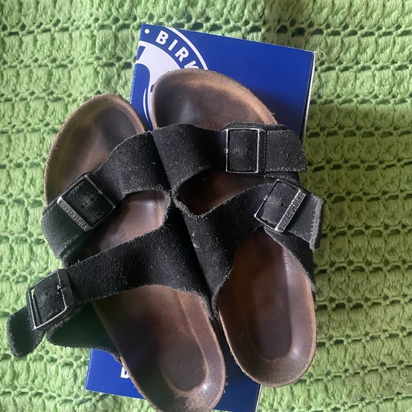 Arizona Birkenstock Black Suede Leather - Picture 5 of 5